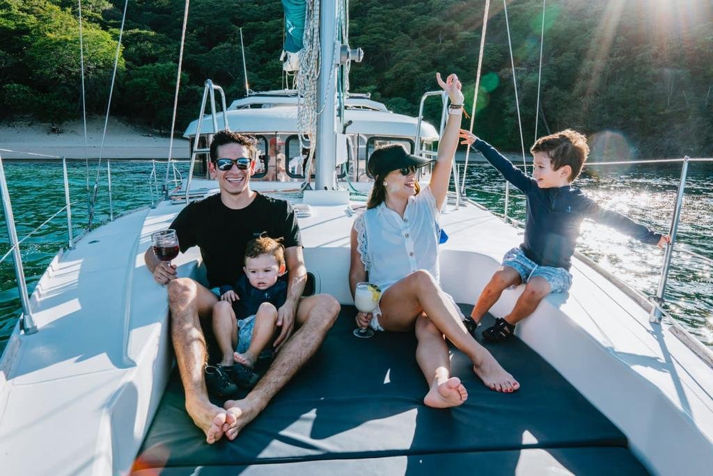 Sailboat sailing view